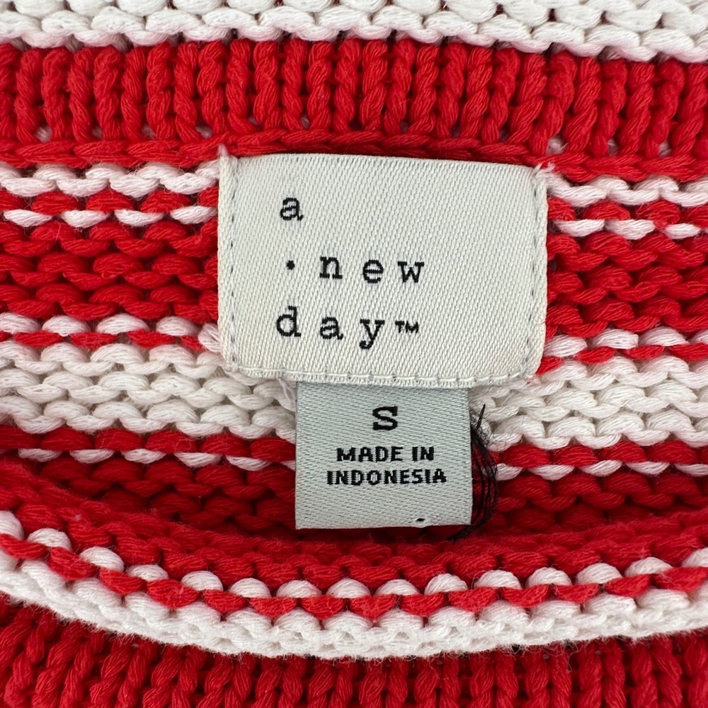 Striped Roll Neck Sweater Preppy Coastal Holiday Nautical Womens S Red White - Picture 3 of 7